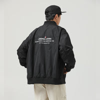 Season Multi-pocket Letter Embroidered American Pilot Coat