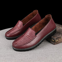Women's Flat Casual Slip-on Leather Shoes