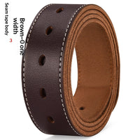 Men's Casual Extended Leather Belt With Pin Buckle