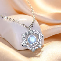 Moonstone Planet Necklace Female Rhinestone Niche Pendant Clavicle Chain