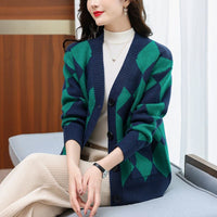 Western Style Small Shirt Slimming Youthful-looking Top Sweater Coat