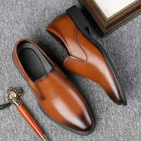 Men's Business Tods Casual Shoes Breathable Low Top Spring And Autumn Black Slip-on Lazy Shoes