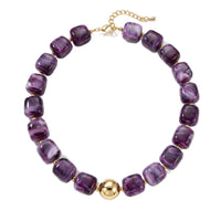 Bohemian-style Multicolor Resin Bead Necklace
