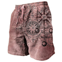 European And American 3D Printed Casual Retro Plaid Hawaiian Vacation Beach Pants Loose Shorts Men