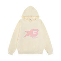 Letter Printed Long Sleeve Hooded Bathroom