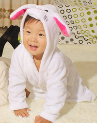 Boys And Girls Cartoon Animal Modeling Facecloth Bathrobe
