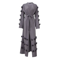 Loose Cardigan Three-dimensional Floral Lace Up Robe