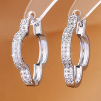 Heart-shaped Micro-inlaid Zirconia Sparkling Peach Heart Design Exquisite Earrings