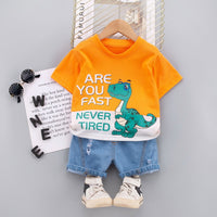 Children's Suit Dinosaur Letter Printing