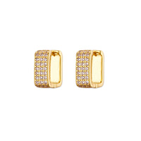 Exquisite Geometric Inlaid Zircon Earrings