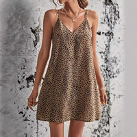European And American-style Full-print Slip Dress