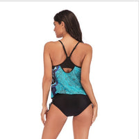 Split Swimsuit Sexy Slim Pattern Printed Triangle