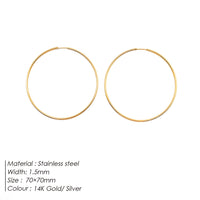 Fashionable Gold-Plated Stainless Steel Earrings