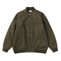 Distressed PU Leather Coat Men