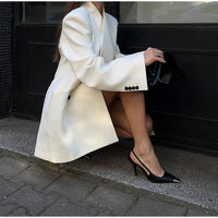 Women's Fashionable Solid Color Sleeve Jacket