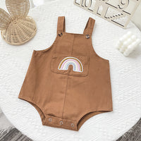 Baby Jumpsuit Spring And Autumn Men And Women Baby Loose Korean Style Rainbow Sling Triangle Jumpsuit Going Out Rompers