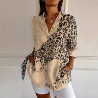 Drop-shoulder Sleeve Women's Long-sleeved Blouse 3D Digital Printing