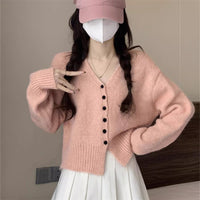 Knitwear Outer Wear Cardigan Solid Color Women's Sweater