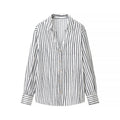 Women's Fashion Versatile Single Button Satin Texture Shirt