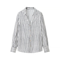 Women's Fashion Versatile Single Button Satin Texture Shirt