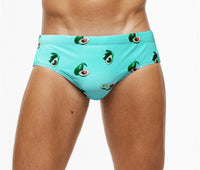 Men's Swimming Briefs With Printed Stitching To Prevent Embarrassment