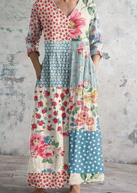 Women's Casual Floral 3D Printed Sleeve-length Dress
