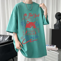 White Half Sleeve Cute Cat T-shirt Top