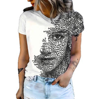Womens Crew-neck Short-sleeve T-shirt Top