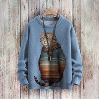 Chunky-knit Crewneck Sweater In A Thick, Heavyweight Fabricno Hood