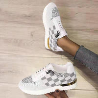 Mesh Sports Large Size Platform Single Round Toe Casual Mesh Shoes Women