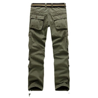 Mens Fleece-Lined Thickened Plus-Size Warm Loose-Fit Work Trousers