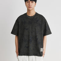 Men's Round Neck Boot-cut Casual All-match Short-sleeved T-shirt