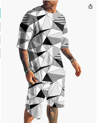 Short-sleeved Shorts Two-piece Sports And Leisure Men's Suit