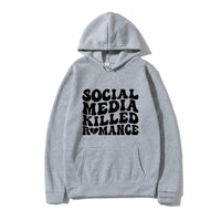 Spring Letter Pattern Printed Hoodie Long Sleeve Casual Coat Top