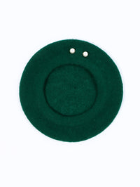Woolen Large Pearl Decoration Beret Women's Fall Winter Fashion