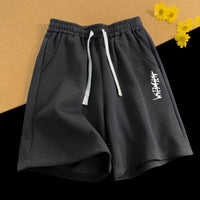 Vintage Letter Print Loose Summer New Straight Shorts Men