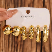 Fashionable Tassel Simple Creative And Personalized C-Shaped Waterdrop Stud Earrings