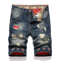 Hole Patch Jeans Men's Flanging