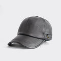 Spring Autumn PU Leather Baseball Cap Fashionable Simple Snapback Hat For Men