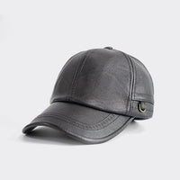 Spring Autumn PU Leather Baseball Cap Fashionable Simple Snapback Hat For Men