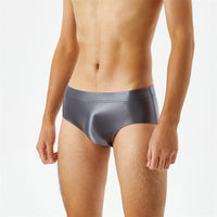 Seamless Crotch One Piece Oily Glossy Silky Panty