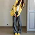 College Style Knitted Cardigan Thin Wool Sweater