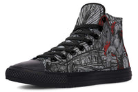 Printed Couple High Top Canvas Shoes