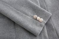 Women's Long Slim Fit Long Sleeve Woolen Coat