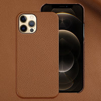 Leather Mobile Phone Case Half Bag Oil Edge Anti-fall