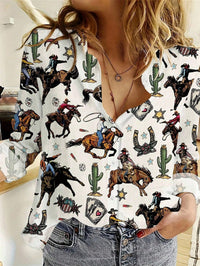 New Womens Long-sleeve Striped Shirt