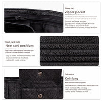 Men's Anti-Scanning RFID High-Capacity Credit Card Holder Made From First-Layer Cowhide Leather