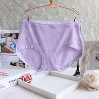 Large Size Ladies' Underwear Mid-high Waist Breathable Middle-aged Mom Briefs