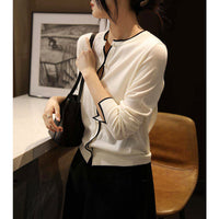 High-grade Classic Style Round Neck Sweater Outer