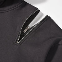 Men's Design Zipper Niche Metal Letter Hoodie